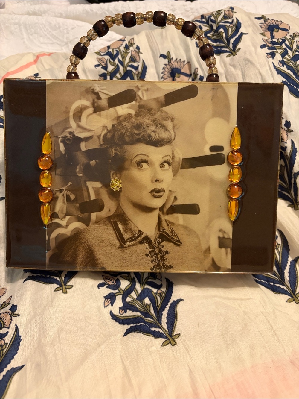 Vintage Lucille Ball Cigar Box Purse